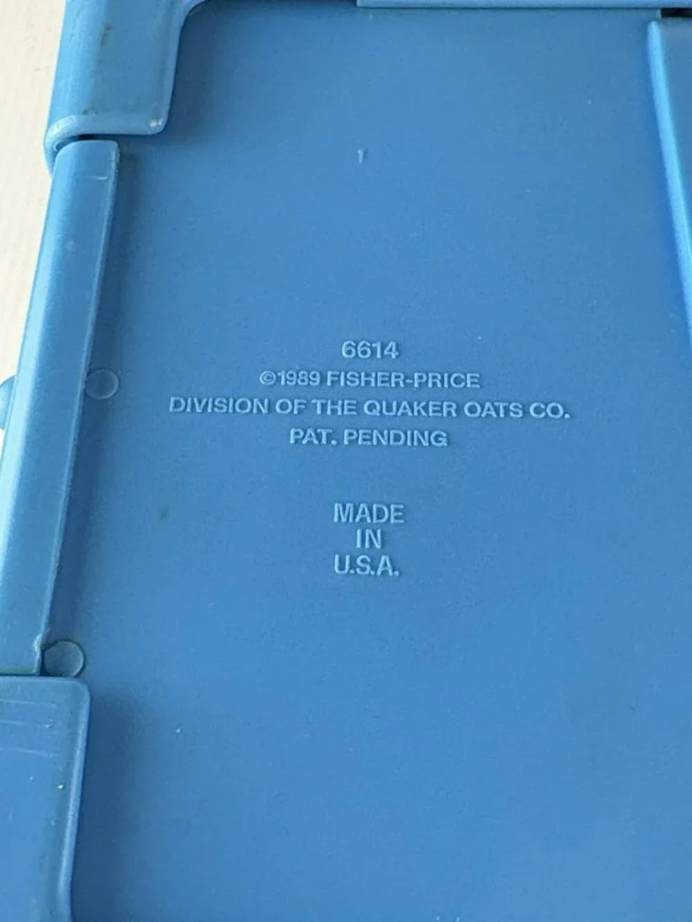 RARE Vintage 1989 Fisher Price Count & Save Bank/Safe Coin Sorting Toy Blue USA